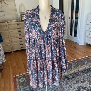 Nasty Gal Tiered Floral Dress - Size 8
